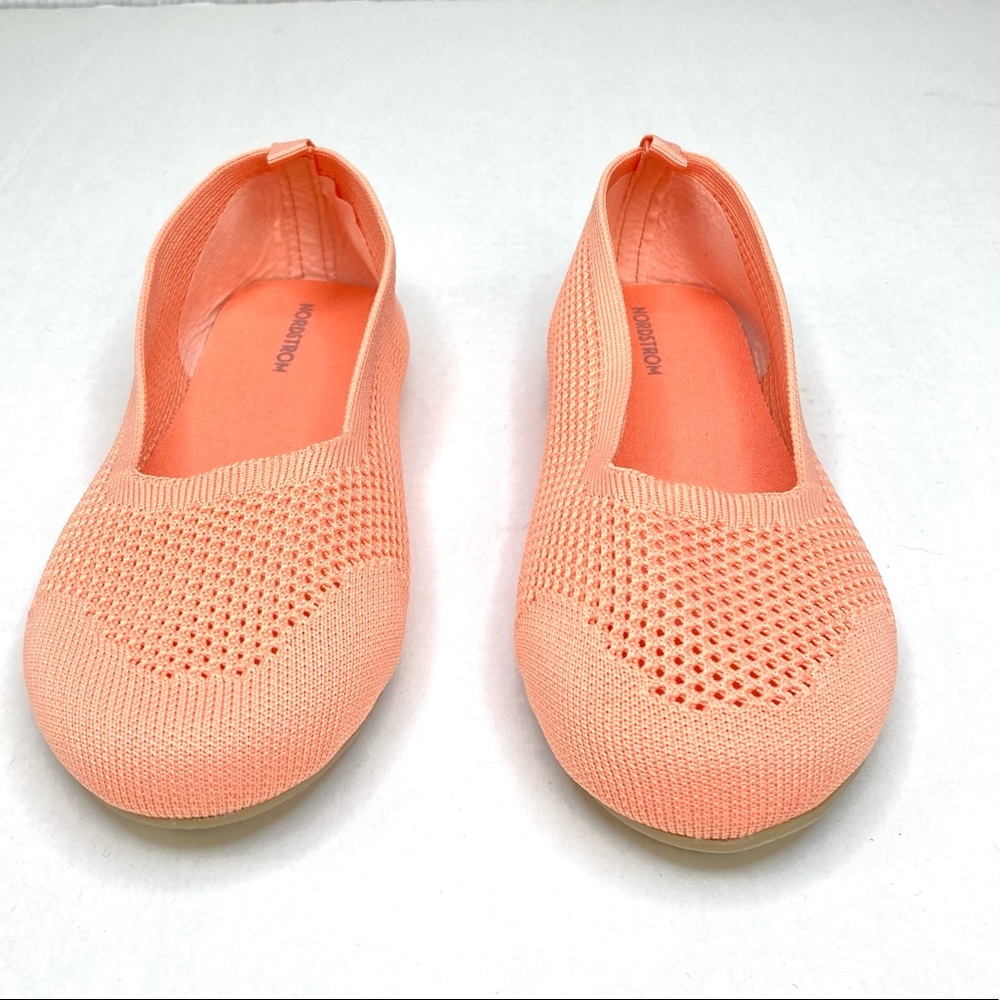 Nordstrom Super Lightweight Peach Open Weave Flats New
